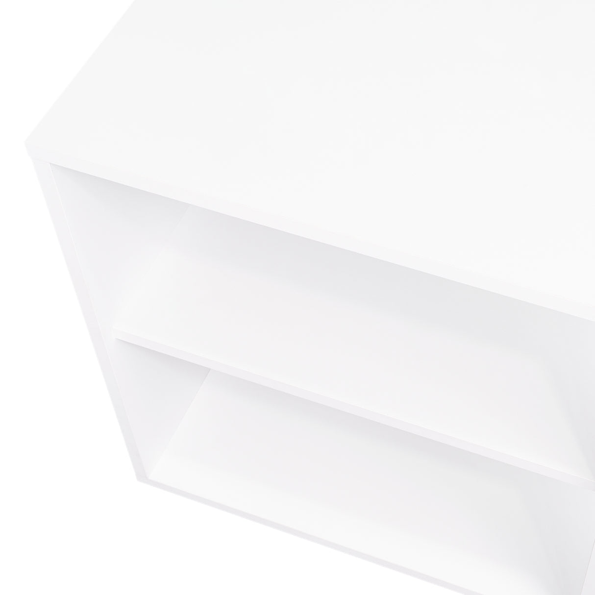 Mueble Auxiliar Garden Blanco 60x50cm Rectangular con Dos Compartimientos - MESAS AUXILIARES | Bylmo