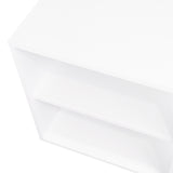 Mueble Auxiliar Garden Blanco 60x50cm Rectangular con Dos Compartimientos - MESAS AUXILIARES | Bylmo