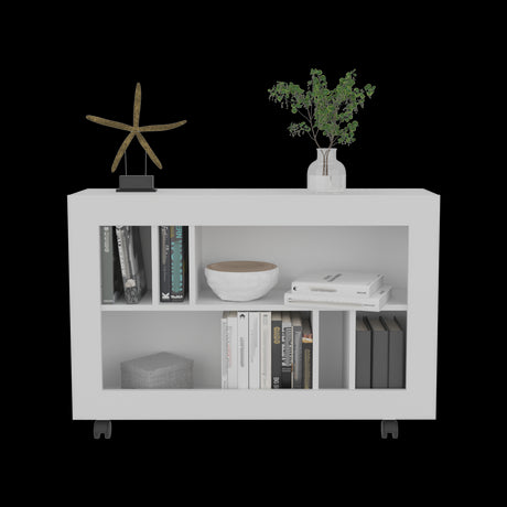 Mueble Auxiliar Joge Blanco 95x64.5cm Rectangular con Seis Compartimientos - MESAS AUXILIARES | Bylmo