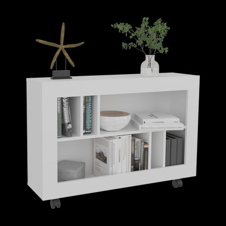 Mueble Auxiliar Joge Blanco 95x64.5cm Rectangular con Seis Compartimientos - MESAS AUXILIARES | Bylmo
