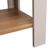 Mesa Auxiliar Aira Capri y Fresno Europeo 37.5x52cm Rectangular con Dos Compartimientos - MESAS AUXILIARES | Bylmo