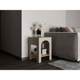 Mesa Auxiliar Aira Capri y Fresno Europeo 37.5x52cm Rectangular con Dos Compartimientos - MESAS AUXILIARES | Bylmo