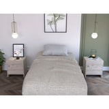 Mesa De Noche X 2 Armonia Bardolino Y Blanco 50x41.6cm Sin Cajones - MESAS DE NOCHE | Bylmo