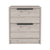 Mesa de Noche Kaia Ceniza 41x48cm con Dos Cajones - MESAS DE NOCHE | Bylmo