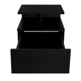 Mesa de Noche Flotante Wengue 35.6x29.5cm con Un Cajón - MESAS DE NOCHE | Bylmo