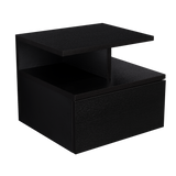 Mesa de Noche Flotante Wengue 35.6x29.5cm con Un Cajón - MESAS DE NOCHE | Bylmo