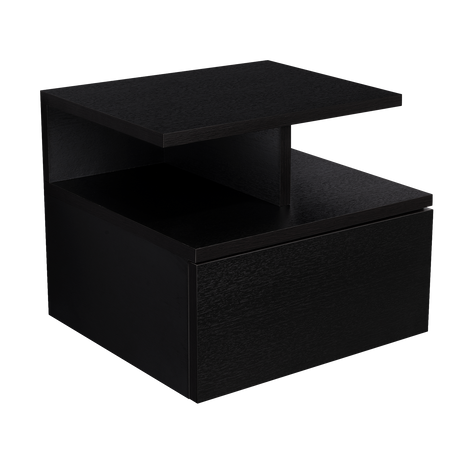 Mesa de Noche Flotante Wengue 35.6x29.5cm con Un Cajón - MESAS DE NOCHE | Bylmo