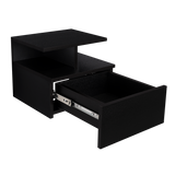 Mesa de Noche Flotante Wengue 35.6x29.5cm con Un Cajón - MESAS DE NOCHE | Bylmo