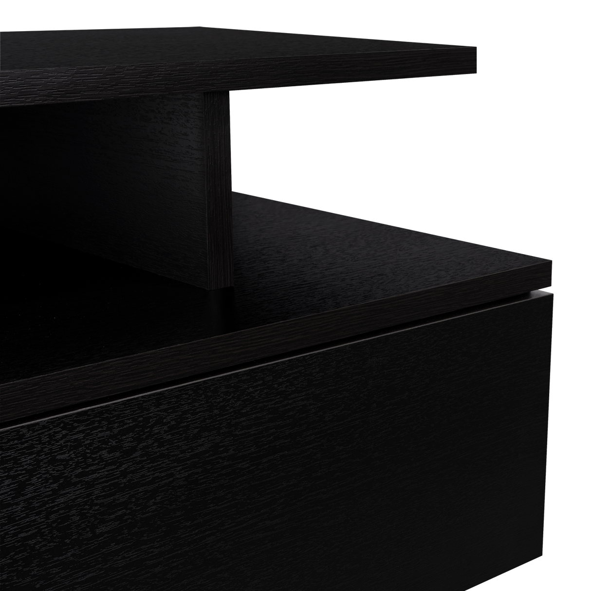 Mesa de Noche Flotante Wengue 35.6x29.5cm con Un Cajón - MESAS DE NOCHE | Bylmo