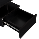 Mesa de Noche Flotante Wengue 35.6x29.5cm con Un Cajón - MESAS DE NOCHE | Bylmo