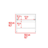Mesa de Noche Dasel Fresno Europeo y Blanco 50x46.6cm con Un Cajón - MESAS DE NOCHE | Bylmo