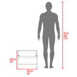 Mesa de Noche Dasel Fresno Europeo y Blanco 50x46.6cm con Un Cajón - MESAS DE NOCHE | Bylmo