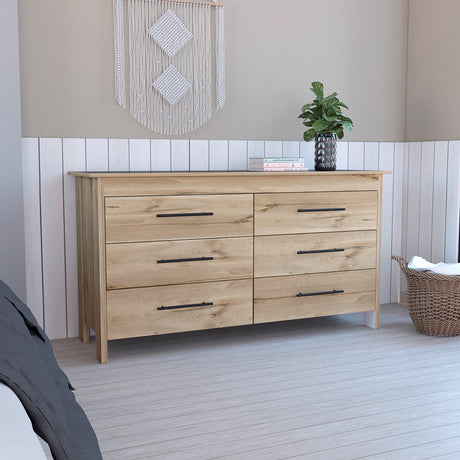 Cajonera HMS Duna y Wengue 149.5x80.6cm con Seis Cajones - CAJONERAS Y COMODAS | Bylmo