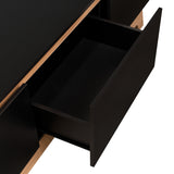 Centro de Entretenimiento Woodall Wengue y Fresno Europeo 180.6x53cm Para TV Hasta 80 Pulgadas - MUEBLES DE TV | Bylmo