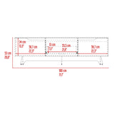 Centro de Entretenimiento Woodall Wengue y Fresno Europeo 180.6x53cm Para TV Hasta 80 Pulgadas - MUEBLES DE TV | Bylmo