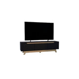 Centro de Entretenimiento Woodall Wengue y Fresno Europeo 180.6x53cm Para TV Hasta 80 Pulgadas - MUEBLES DE TV | Bylmo