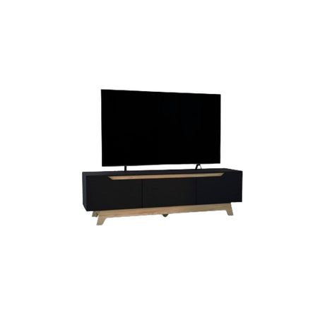 Centro de Entretenimiento Woodall Wengue y Fresno Europeo 180.6x53cm Para TV Hasta 80 Pulgadas - MUEBLES DE TV | Bylmo