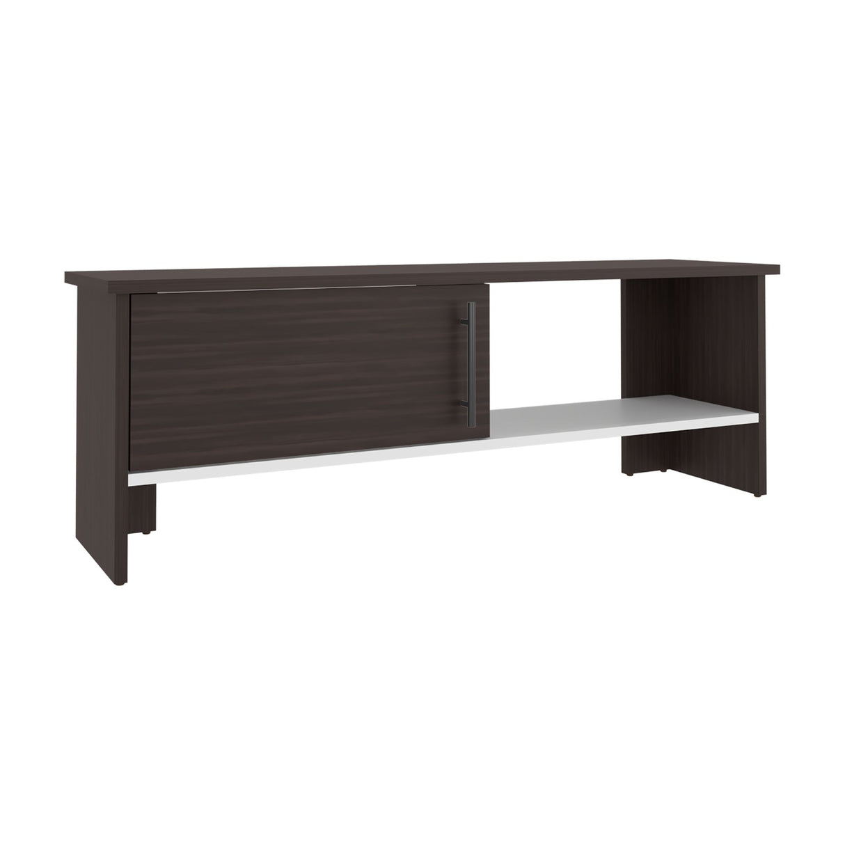Mesa para TV Navia Nogal y Blanco 120.3x41.9cm Para TV Hasta 65 Pulgadas - MUEBLES DE TV | Bylmo