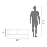 Mesa para TV Navia Nogal y Blanco 120.3x41.9cm Para TV Hasta 65 Pulgadas - MUEBLES DE TV | Bylmo