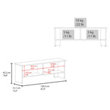 Mesa para TV Navia Nogal y Blanco 120.3x41.9cm Para TV Hasta 65 Pulgadas - MUEBLES DE TV | Bylmo