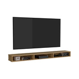 Rack de TV Flotante Luft Fresno 180x15cm Para TV Hasta 75 Pulgadas con Ranuras para Cables - MUEBLES DE TV | Bylmo