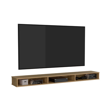Rack de TV Flotante Luft Fresno 180x15cm Para TV Hasta 75 Pulgadas con Ranuras para Cables - MUEBLES DE TV | Bylmo