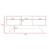 Rack de TV Romero Gales y Blanco 135x53.7cm Para TV Hasta 55 Pulgadas - MUEBLES DE TV | Bylmo