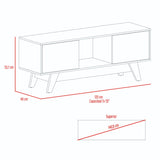 Rack de TV Romero Gales y Blanco 135x53.7cm Para TV Hasta 55 Pulgadas - MUEBLES DE TV | Bylmo