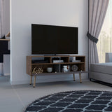 Rack de TV Oslo Bellota y Plomo 117x58cm Para TV Hasta 50 Pulgadas - MUEBLES DE TV | Bylmo