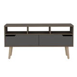 Rack de TV Oslo Bellota y Plomo 117x58cm Para TV Hasta 50 Pulgadas - MUEBLES DE TV | Bylmo