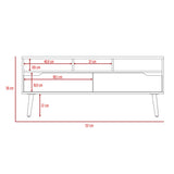 Rack de TV Oslo Bellota y Plomo 117x58cm Para TV Hasta 50 Pulgadas - MUEBLES DE TV | Bylmo