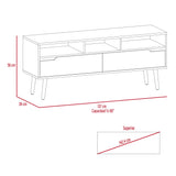 Rack de TV Oslo Bellota y Plomo 117x58cm Para TV Hasta 50 Pulgadas - MUEBLES DE TV | Bylmo