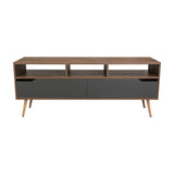 Rack de TV Oslo Bellota y Plomo 137x58cm Para TV Hasta 60 Pulgadas - MUEBLES DE TV | Bylmo