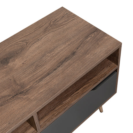 Rack de TV Oslo Bellota y Plomo 137x58cm Para TV Hasta 60 Pulgadas - MUEBLES DE TV | Bylmo