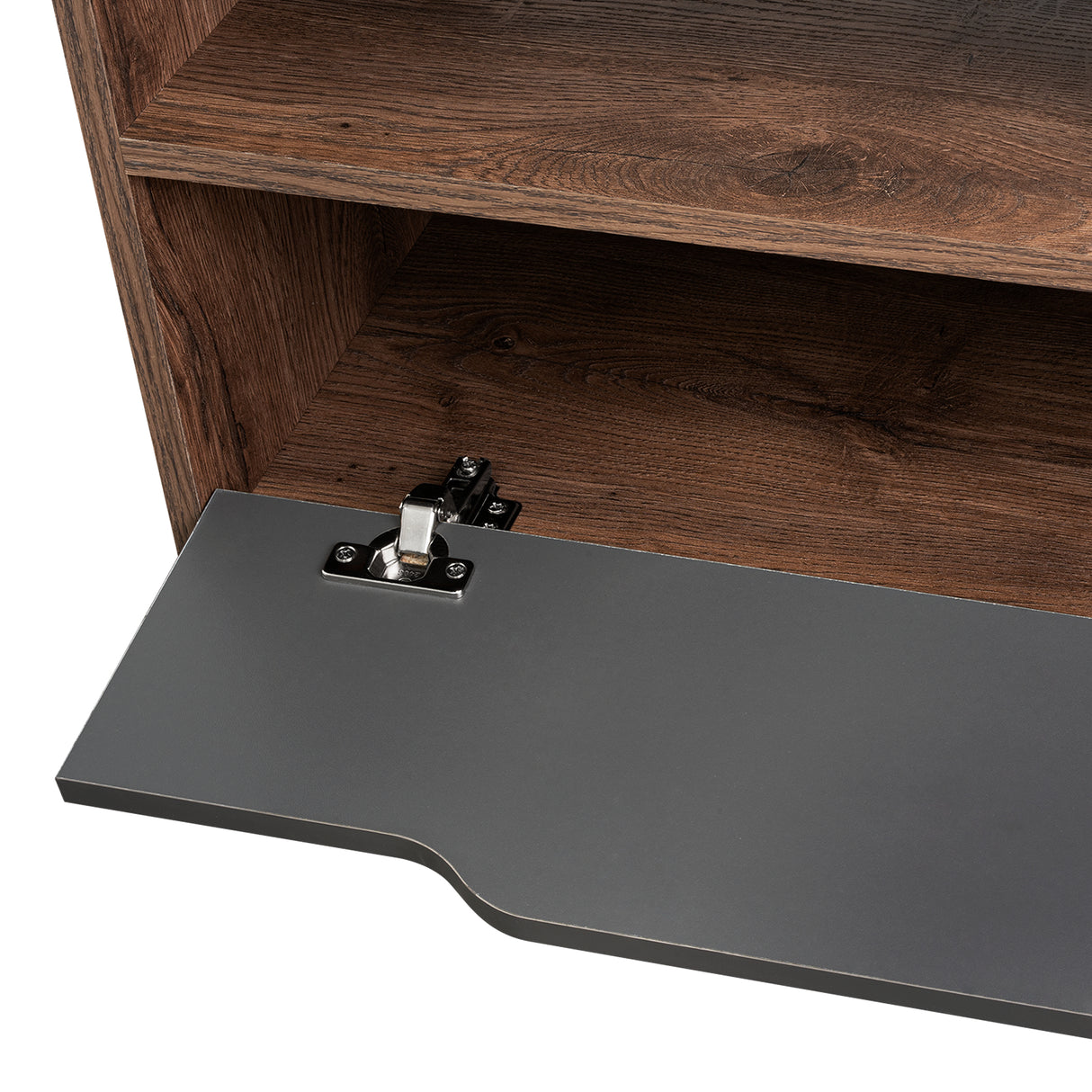 Rack de TV Oslo Bellota y Plomo 137x58cm Para TV Hasta 60 Pulgadas - MUEBLES DE TV | Bylmo