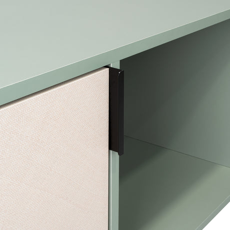 Rack de TV Vulcan Agave y Toquilla 160x58cm Para TV Hasta 65 Pulgadas con Ranuras para Cables - MUEBLES DE TV | Bylmo