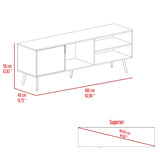 Rack de TV Vulcan Agave y Toquilla 160x58cm Para TV Hasta 65 Pulgadas con Ranuras para Cables - MUEBLES DE TV | Bylmo