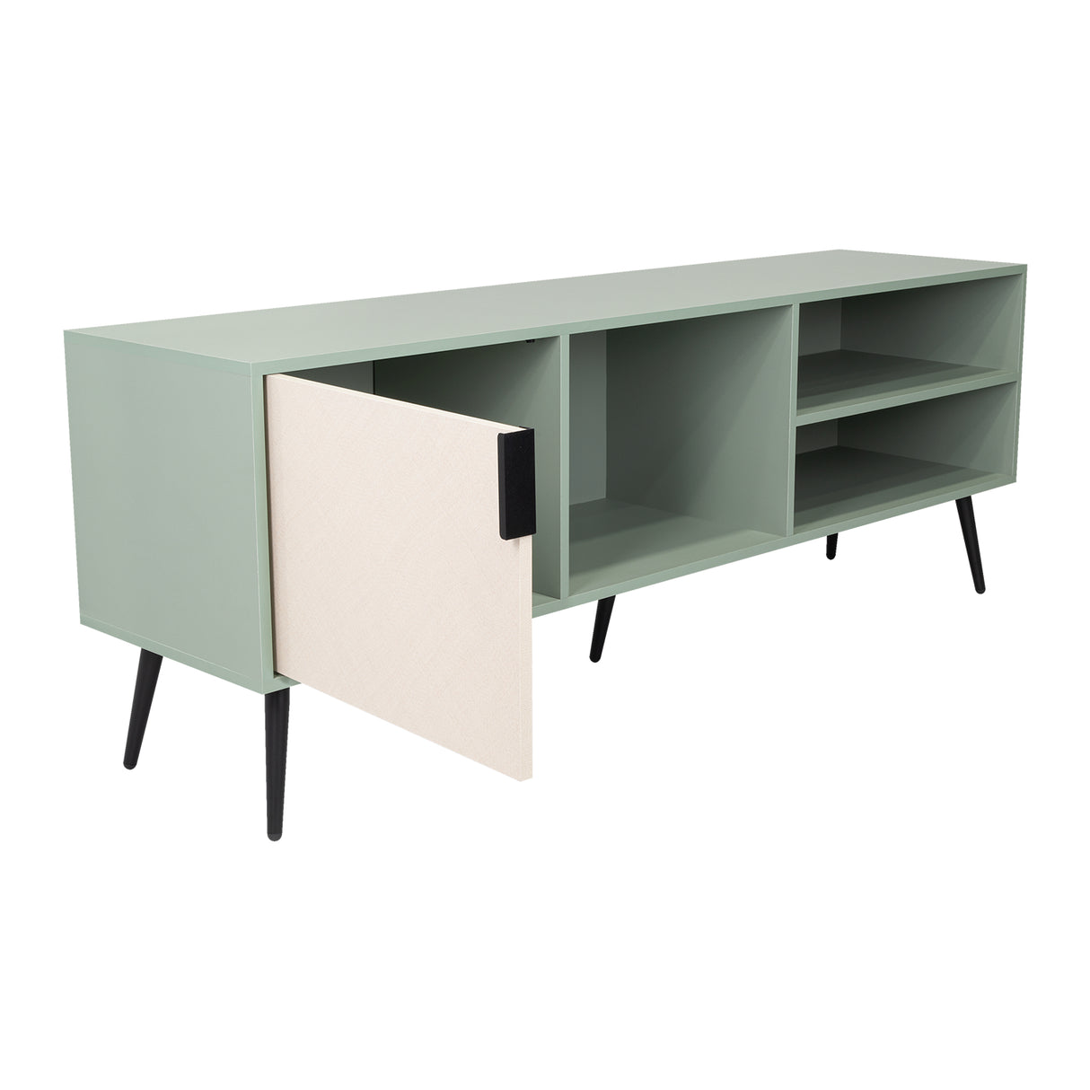 Rack de TV Vulcan Agave y Toquilla 160x58cm Para TV Hasta 65 Pulgadas con Ranuras para Cables - MUEBLES DE TV | Bylmo