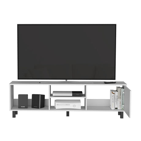 Rack de TV Tunez Plus Blanco 160x47.5cm Para TV Hasta 70 Pulgadas - MUEBLES DE TV | Bylmo