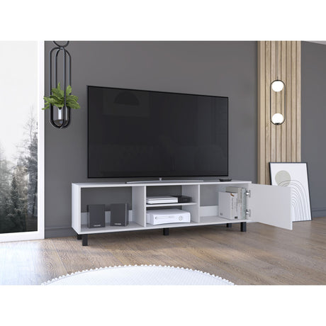 Rack de TV Tunez Plus Blanco 160x47.5cm Para TV Hasta 70 Pulgadas - MUEBLES DE TV | Bylmo