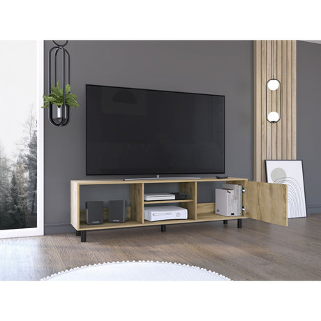 Rack de TV Tunez Plus Macadamia 160x47.5cm Para TV Hasta 70 Pulgadas - MUEBLES DE TV | Bylmo