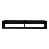 Rack de TV Flotante Wengue 150x26.5cm Para TV Hasta 65 Pulgadas con Ranuras para Cables - MUEBLES DE TV | Bylmo