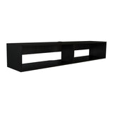 Rack de TV Flotante Wengue 150x26.5cm Para TV Hasta 65 Pulgadas con Ranuras para Cables - MUEBLES DE TV | Bylmo