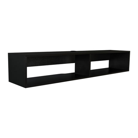 Rack de TV Flotante Wengue 150x26.5cm Para TV Hasta 65 Pulgadas con Ranuras para Cables - MUEBLES DE TV | Bylmo
