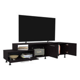 Rack de TV Atho Wengue 176x45cm Para TV Hasta 70 Pulgadas - MUEBLES DE TV | Bylmo