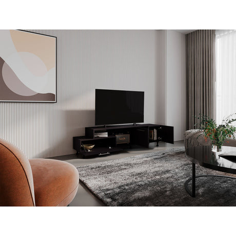 Rack de TV Atho Wengue 176x45cm Para TV Hasta 70 Pulgadas - MUEBLES DE TV | Bylmo