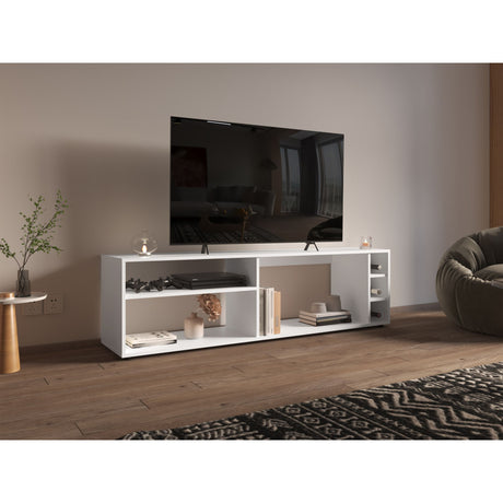 Rack de TV Suxta Blanco 160x45.4cm Para TV Hasta 70 Pulgadas - MUEBLES DE TV | Bylmo