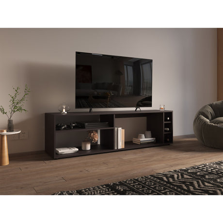 Rack de TV Suxta Wengue 160x45.4cm Para TV Hasta 70 Pulgadas - MUEBLES DE TV | Bylmo