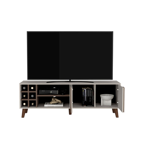 Rack de TV Zaragoza Milan y Capri 160x55cm Para TV Hasta 70 Pulgadas con Ranuras para Cables - MUEBLES DE TV | Bylmo