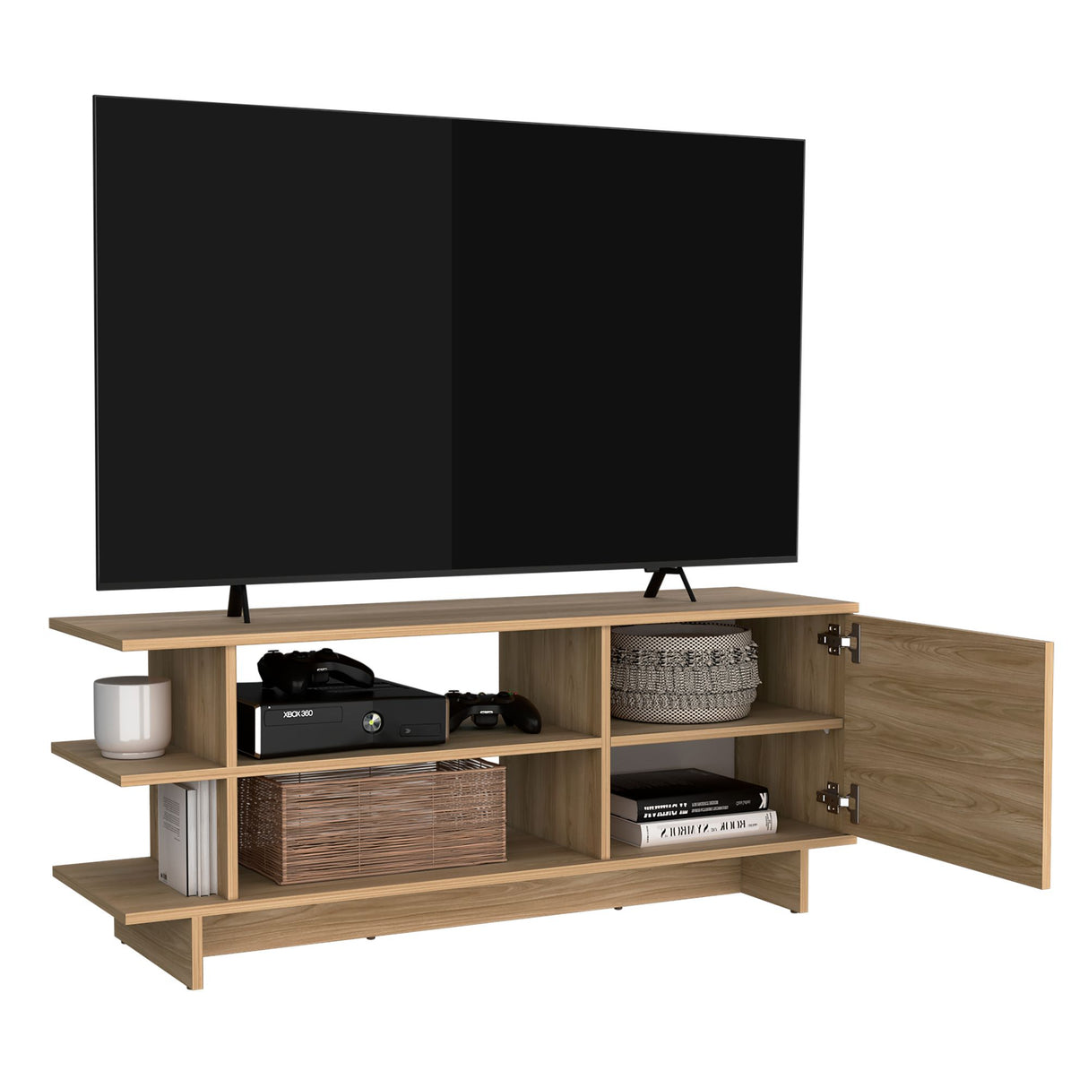 Rack de TV Bilbao Fresno Europeo 120.1x49.2cm Para TV Hasta 50 Pulgadas - MUEBLES DE TV | Bylmo